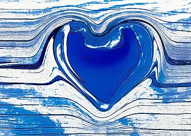 heart on wood planks backg