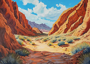 Desert canyon landscape
