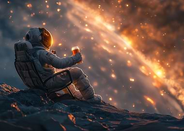 Astronaut and drink