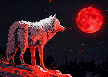 wolf moon red