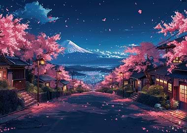 Cherry Blossom Japan Art