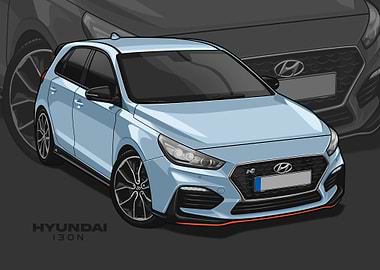 hyundai i30n blue