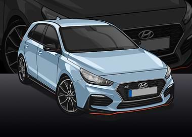 hyundai i30n blue