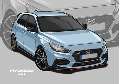 hyundai i30n blue