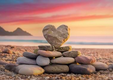 heart shaped stone