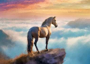 Wild and free horse