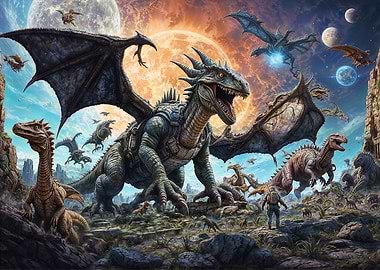 Cosmic Alien Dino Odyssey