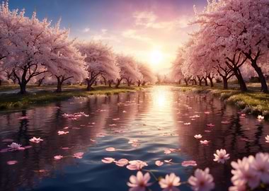 Cherry Trees at Water