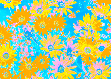 colorful daisy in bloom