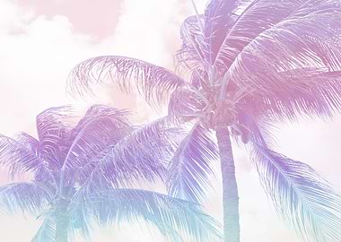 Pastel Unicorn Summer Palm