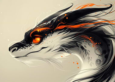 Vector Dragon Portrait