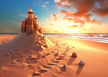 Sandy Sea Beach Castle