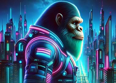 Neon Space Bigfoot