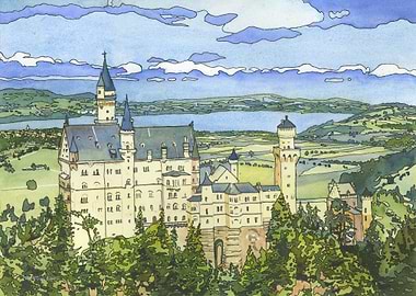 Neuschwanstein Castle art