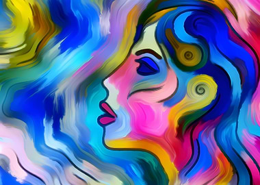 Whirl of Colors Abstract