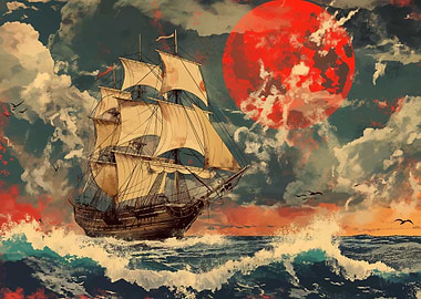 Sunset Sails pirate ship