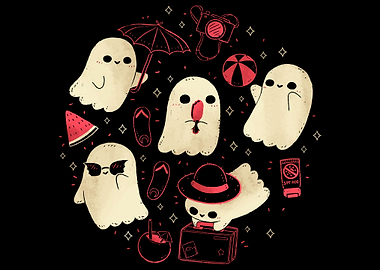 Creepy Kawaii Summer Ghost