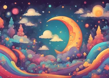 Colorful Sky For Kids Room