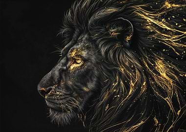 Black and Gold Lions