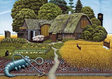 Yerka surreal Room Farm