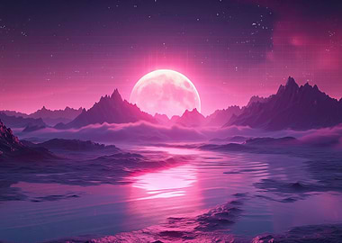 Neon Fantasy Landscape