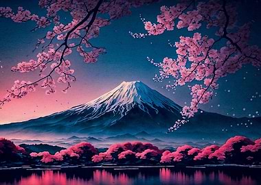 cherry blossom mount fuji