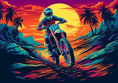 Riding on dirt track