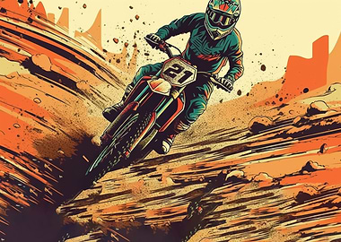 Motocross rider drive