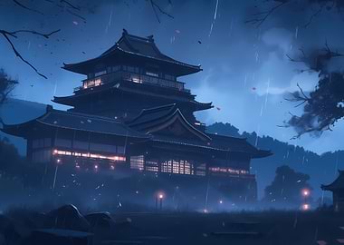 night time temple