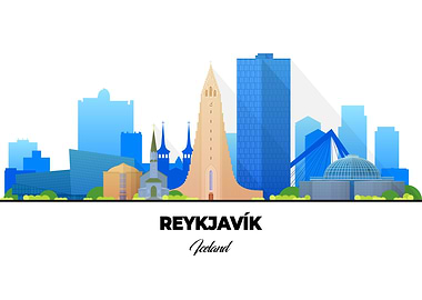 Reykjavik Iceland Skyline