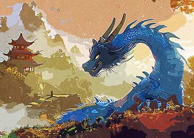 Vintage Fantasy Dragon