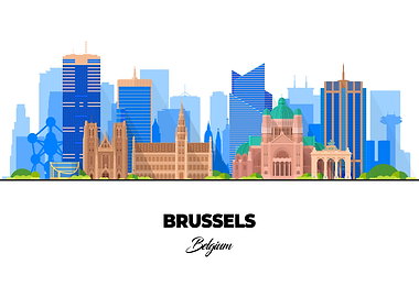 Brussels Belgium Skyline