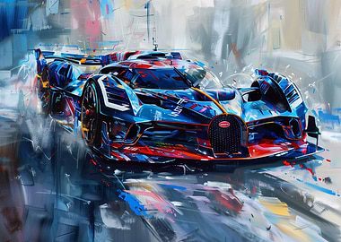 Bugatti Bolide Car art