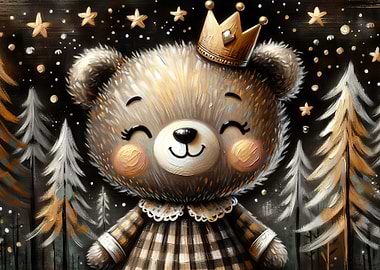 Cute Whimsical Teddy Bear