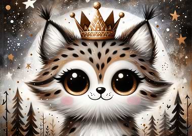 Cute Whimsical Lynx