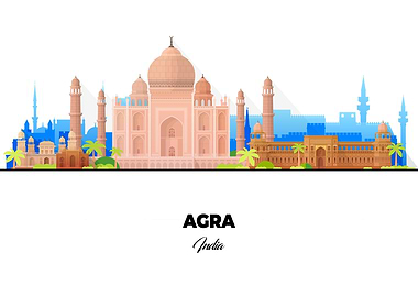 Agra India Skyline