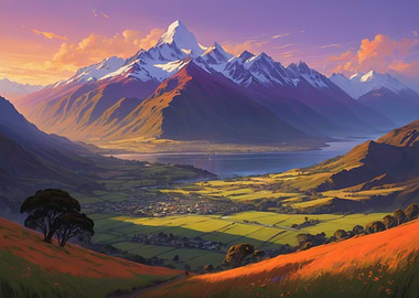 New Zealand Snow Mountain