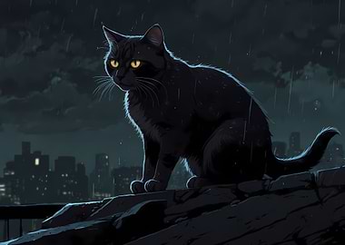 Black Crow rainy Rooftop