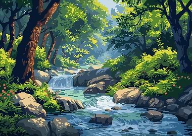 Forest Nature Pixel Art