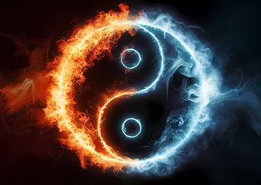 Fire and ice Yin Yang