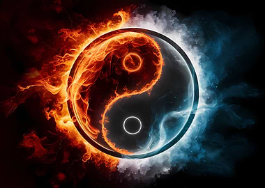 Fire and ice Yin Yang