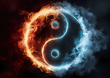 Fire and ice Yin Yang