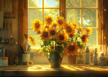 Sunflower Bouquet Cottage