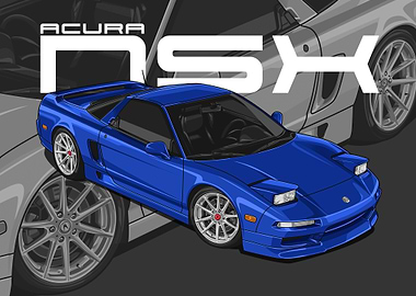 1993 Acura NSX blue