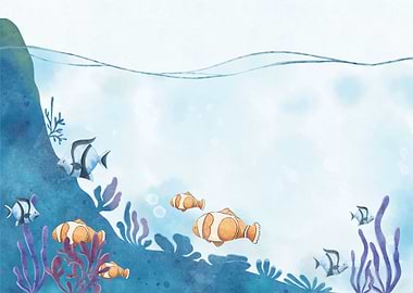 Seabed Watercolor Kids