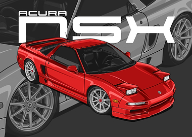 1993 Acura NSX red