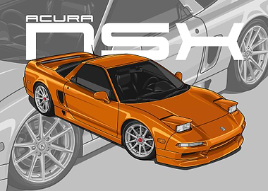 1993 Acura NSX orange
