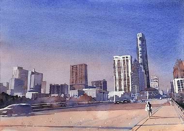 Austin skyline painting