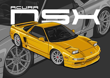 1993 Acura NSX yellow