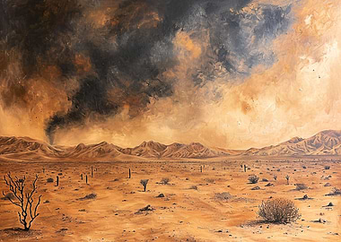 Sandstorm in the desert